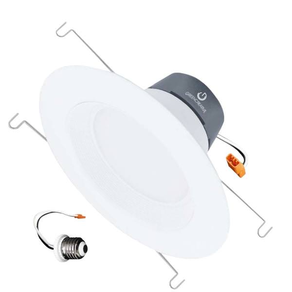 5"-6" 18 watt 120 volt LED Adapter (GU24 & E26 optional) Base 2700K Dimmable Flood LED Retrofit Kit
